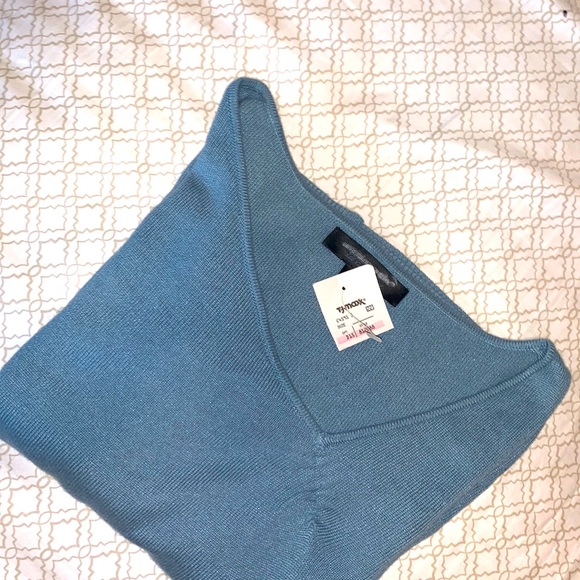 Express Design Studio Sweaters - Womans Blue Express Design Studio V-NECK Sweater (SILK AND CASHMERE)